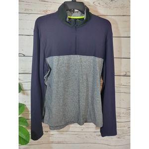 lululemon athletica Navy and Gray Long Sleeve Shirt